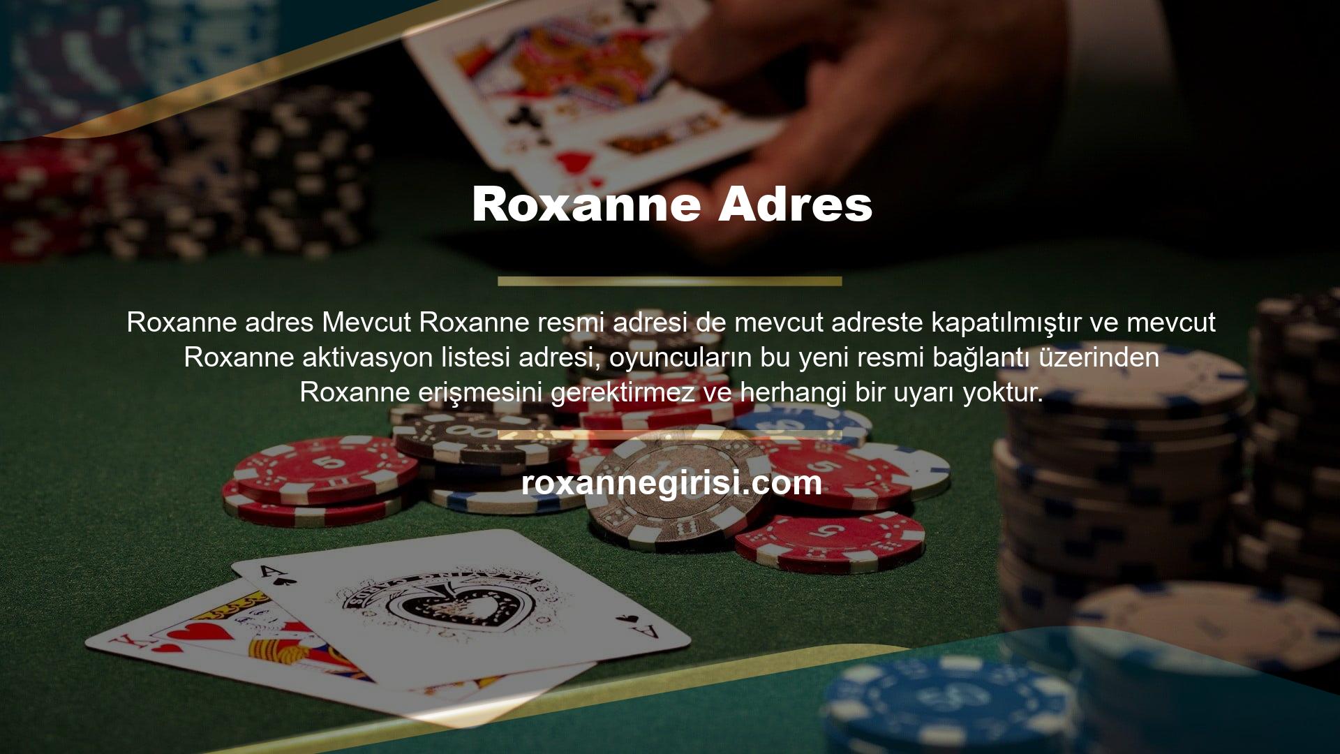 Roxanne, oyuncularla paylaşılan güvenilir bir bahis sitesidir ve para çekme ve yatırımı umursamayan birkaç siteden biridir